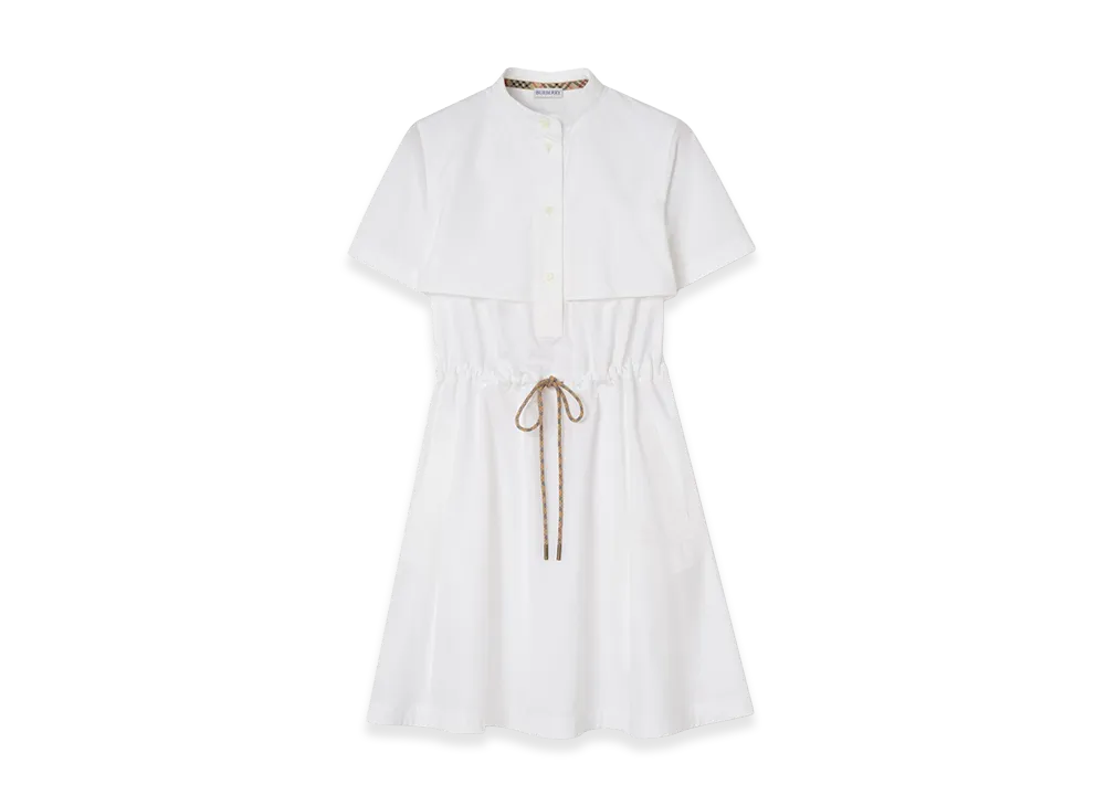 Burberry Women's Cotton Poplin Dress "Optic White"
