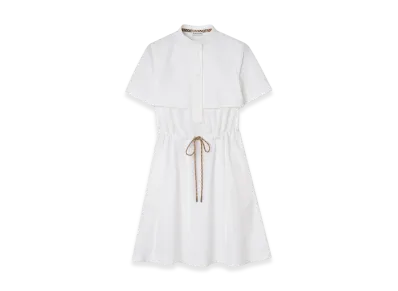 Burberry Women's Cotton Poplin Dress "Optic White"