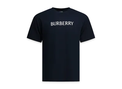 Burberry Cotton T-Shirt With Logo "Blue"