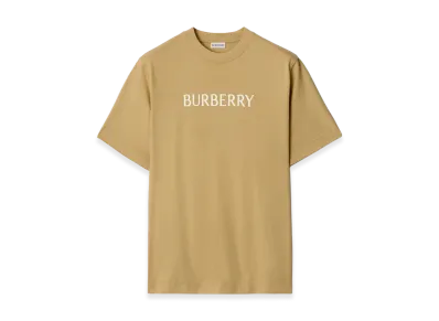 Burberry Logo Cotton Tee "Flax Beige"