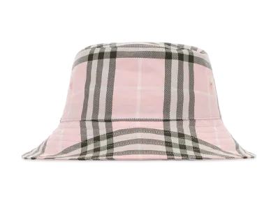 Burberry Women's Embroidered Canvas Bucket Hat "Checked"