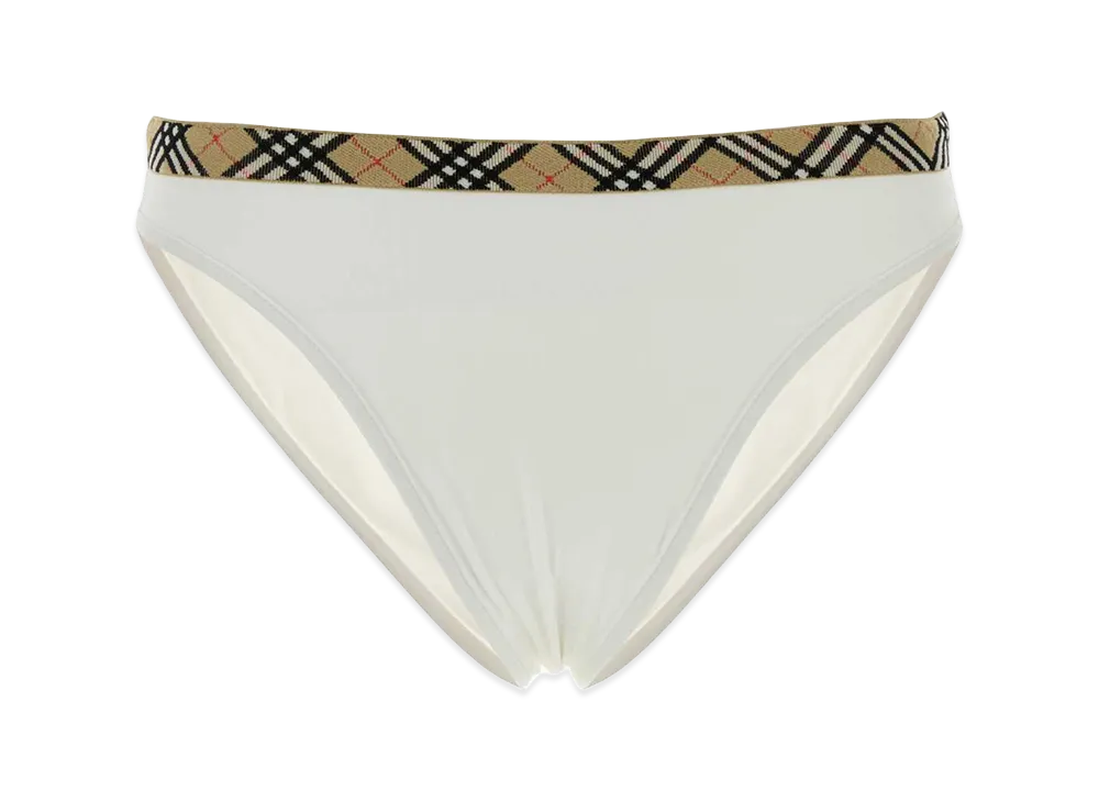 Burberry Women's Stretch Nylon Bikini Bottom "White"