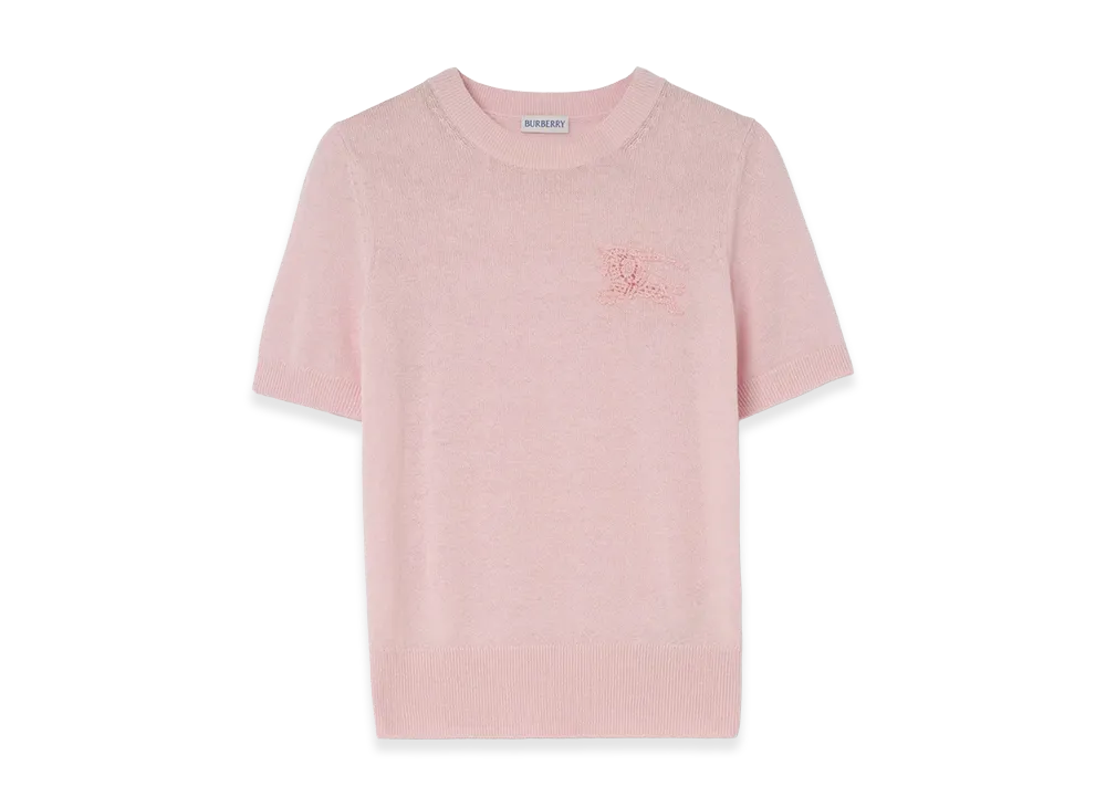 Burberry Women's EKD Wool Cotton Top "Mallow Pink"