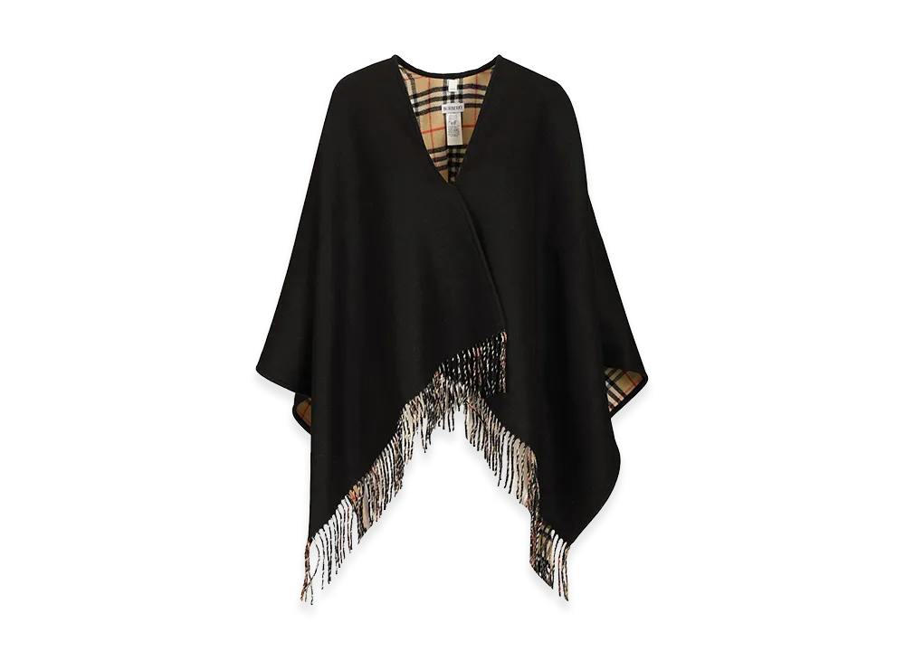 Burberry Wool Reversible Cape "Black"