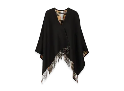 Burberry Wool Reversible Cape "Black"