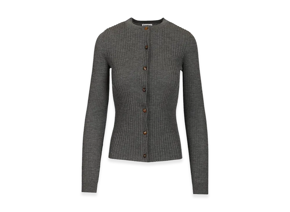 Burberry Women's Cashmere Cardigan "Gray/Dark Grey"