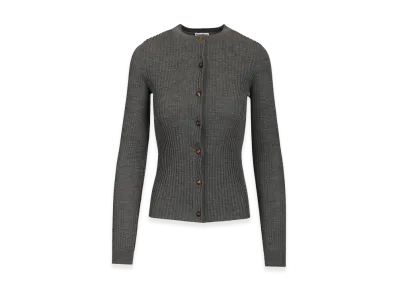 Burberry Women's Cashmere Cardigan "Gray/Dark Grey"