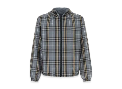 Burberry Embroidered Polyester Reversible Jacket "Checked"