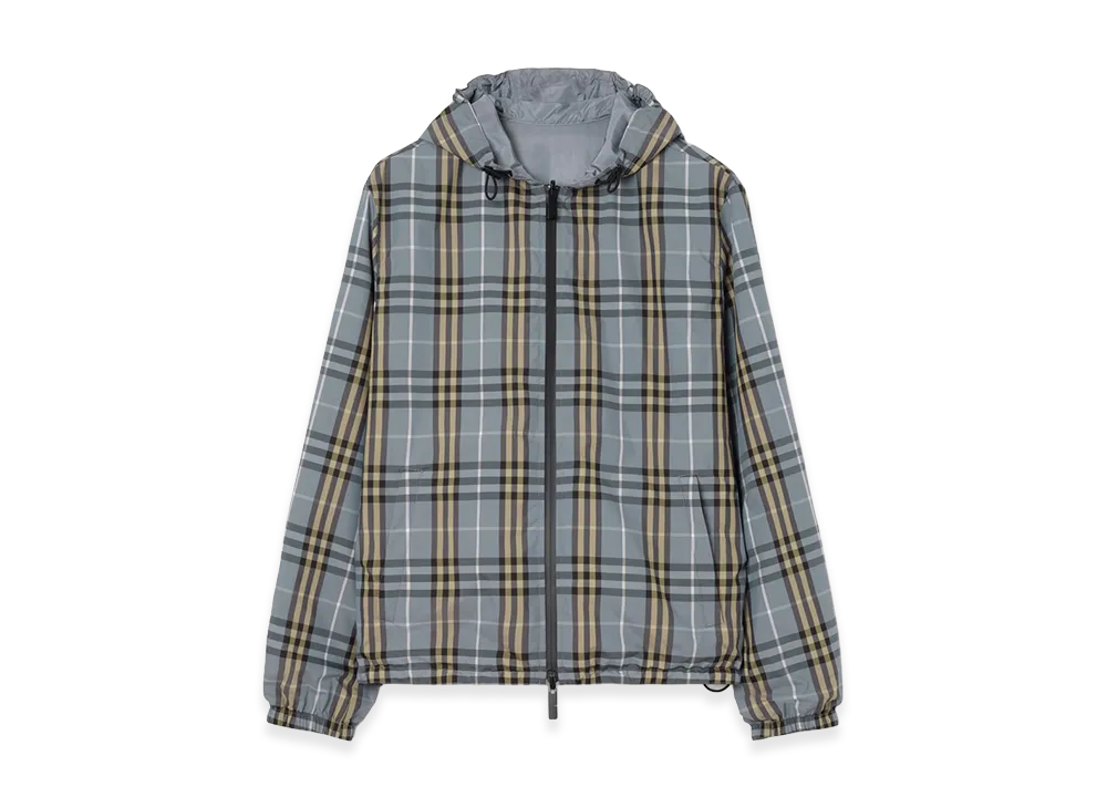 Burberry Reversible Check Hooded Jacket "Wave Blue"