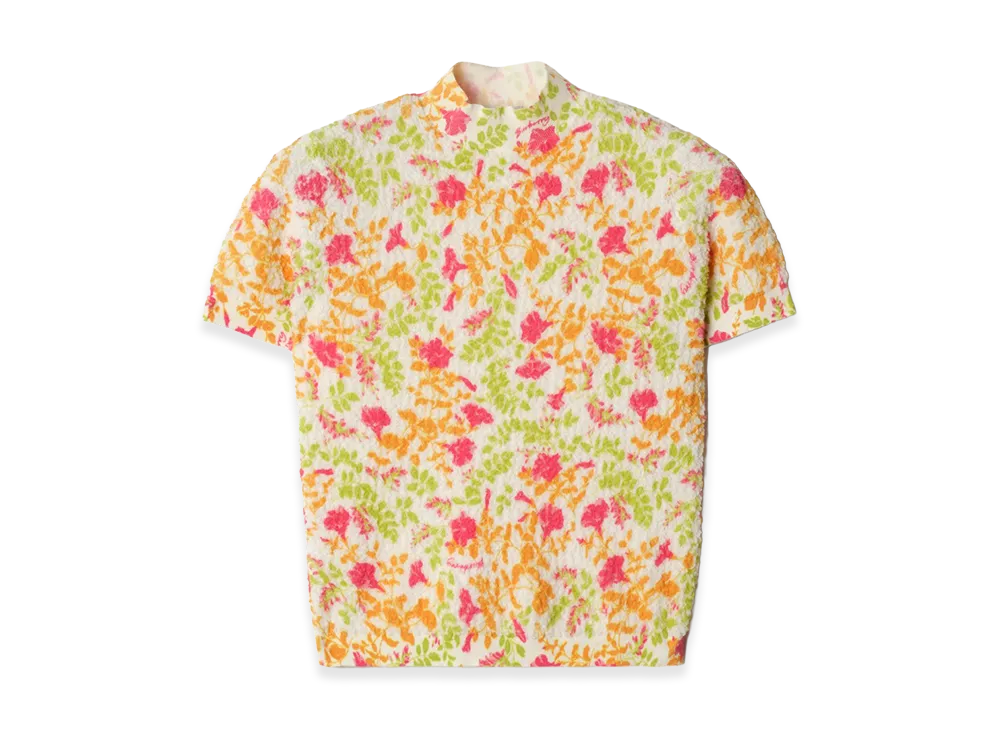 Burberry Women's Floral Cotton Blend Top "Fuchsia Pink"