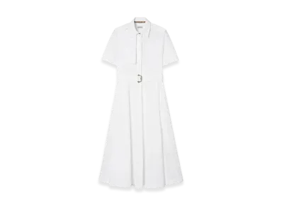 Burberry Women's Cotton Poplin Shirt Dress "Optic White"