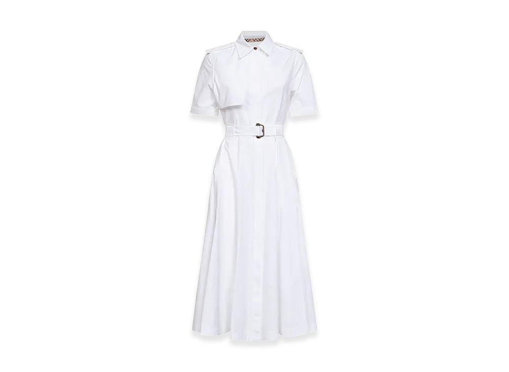 Burberry Women's Poplin Shirt Dress "White"