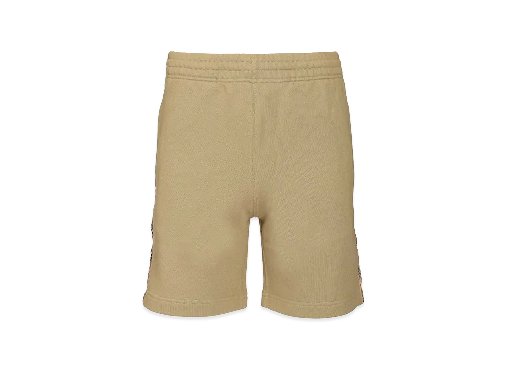 Burberry Cotton Shorts With Check Trim "Beige"