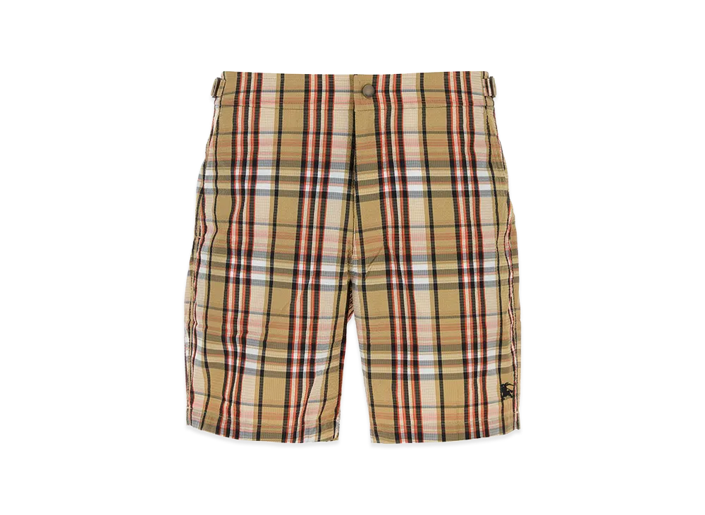 Burberry Printed Seersucker Swimming Shorts "Checked"