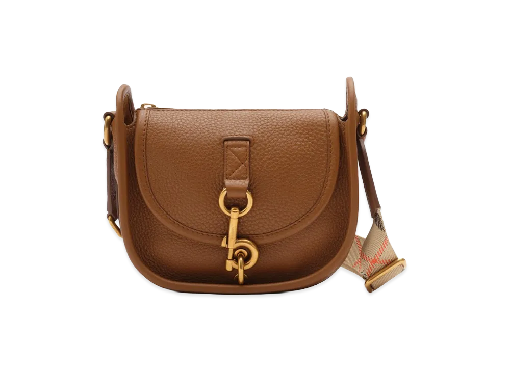 Burberry Women's Mini B Clip Messenger Bag "Hazel Brown"
