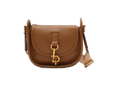 Burberry Women's Mini B Clip Messenger Bag "Hazel Brown"