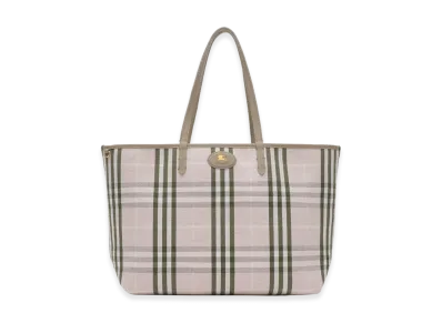 Burberry Women's Medium Reversible Bloomsbury Tote "Mushroom Beige/Mallow Pink"