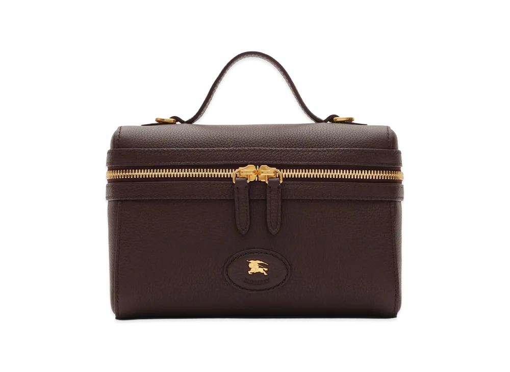 Burberry Women's Bloomsbury Vanity Bag "Peat Brown/Sand Beige"