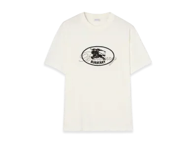 Burberry Knight Stamp Cotton Tee "Chalk White"