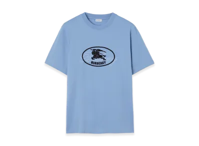 Burberry Knight Stamp Cotton Tee "Cornflower Blue"