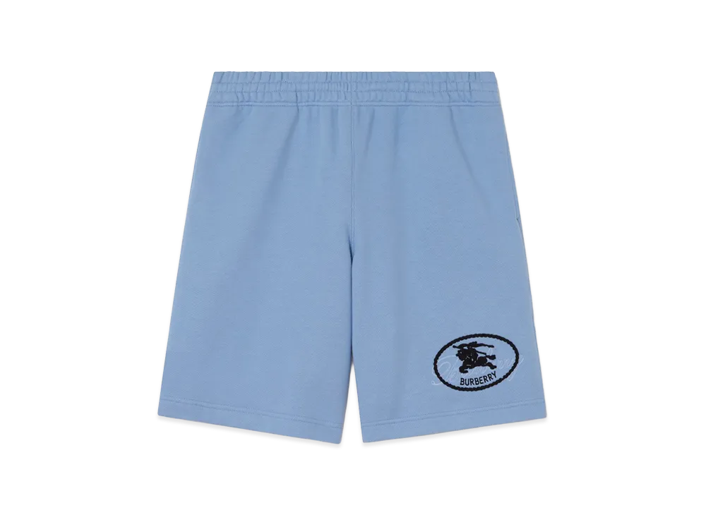 Burberry Knight Stamp Cotton Shorts "Cornflower Blue"