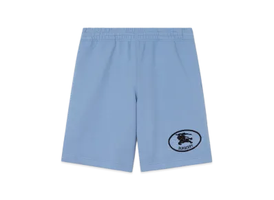 Burberry Knight Stamp Cotton Shorts "Cornflower Blue"