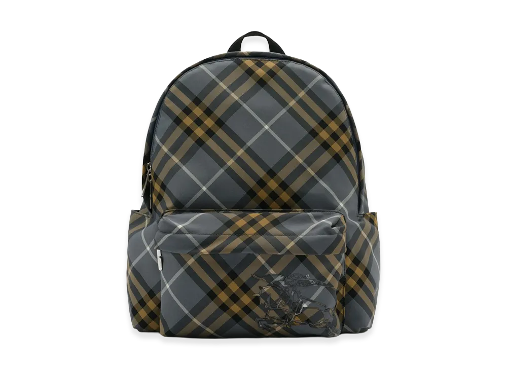 Burberry Small Check Backpack "Wave Blue"