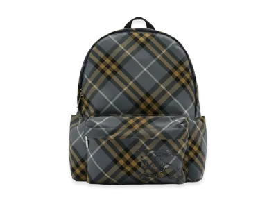 Burberry Small Check Backpack "Wave Blue"