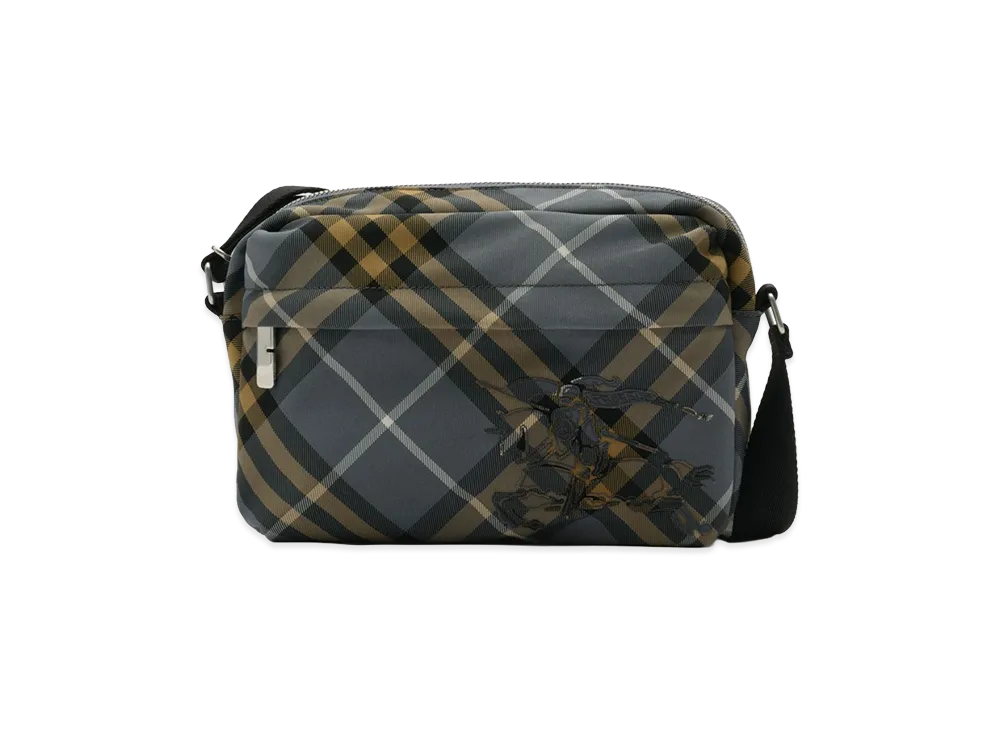 Burberry Small Check Crossbody Bag "Wave Blue"