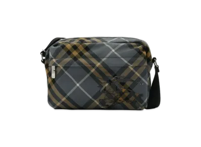 Burberry Small Check Crossbody Bag "Wave Blue"