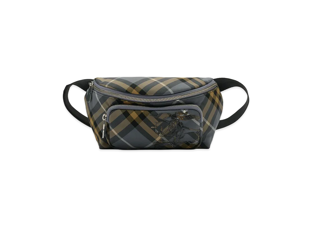 Burberry Small Check Belt Bag "Wave Blue"