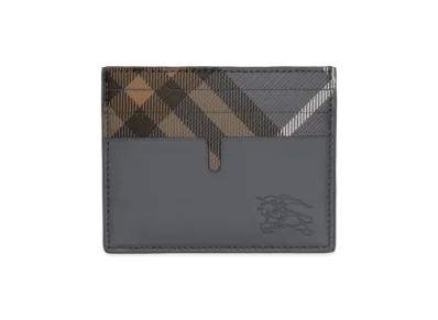 Burberry Tall Pop Check Card Case "Wave Blue"