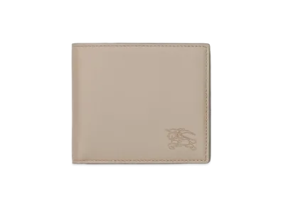 Burberry Pop Check Bifold Wallet "Mushroom Beige/Pebble Beige"
