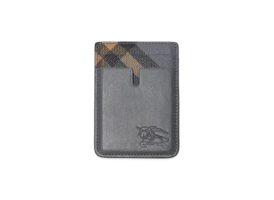 Burberry Pop Check Magnetic Card Case "Wave Blue"