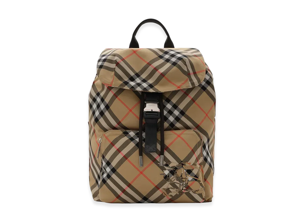 Burberry Check Backpack "Sand Beige"