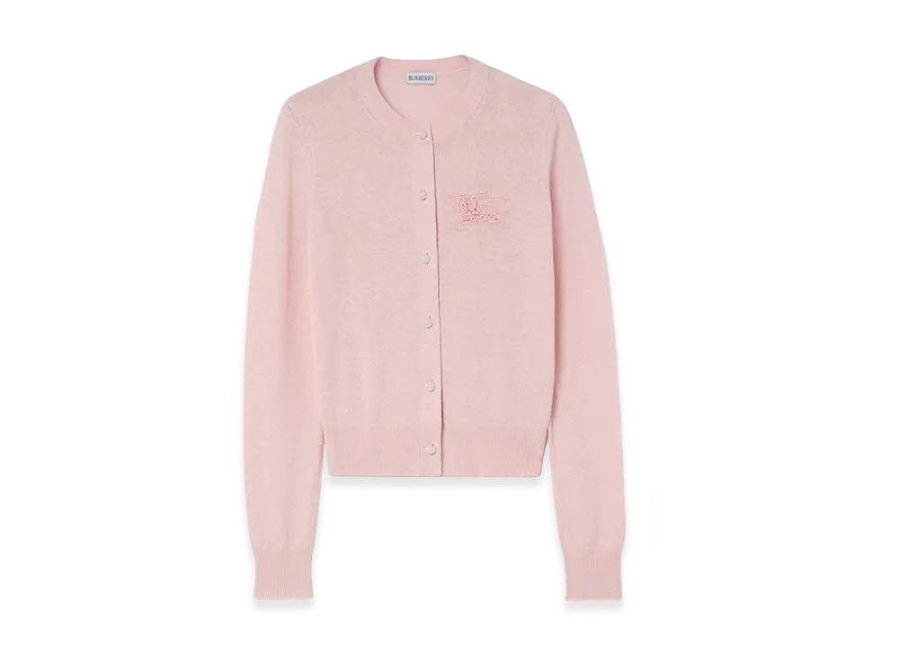 Burberry Women's EKD Cotton Wool Cardigan "Mallow Pink"