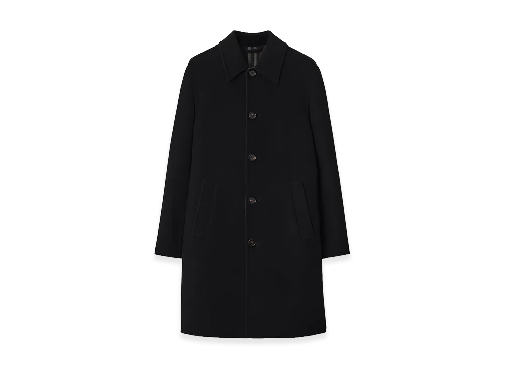 Burberry Mid-length Wool Car Coat "Black/Snug Brown"