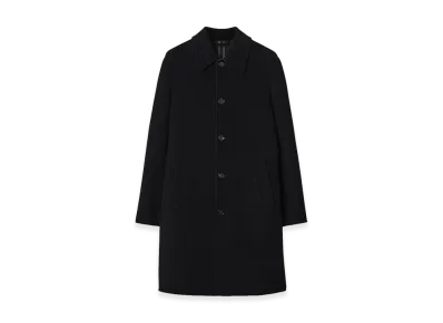 Burberry Mid-length Wool Car Coat "Black/Snug Brown"