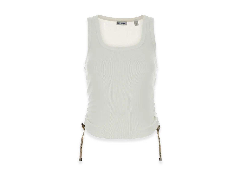 Burberry Women's Stretch Cotton Tank Top "White"