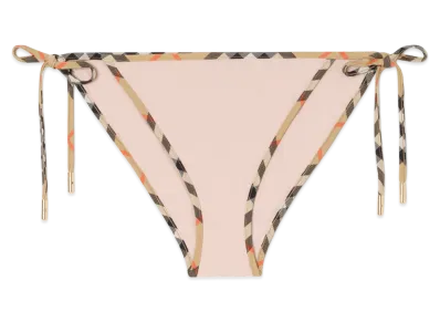 Burberry Women's Check Trim Bikini Briefs "Bouquet Pink"