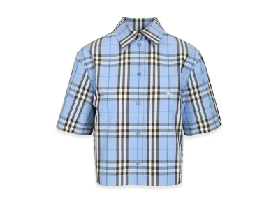 Burberry Women's Embroidered Cotton Shirt "Lightblue"