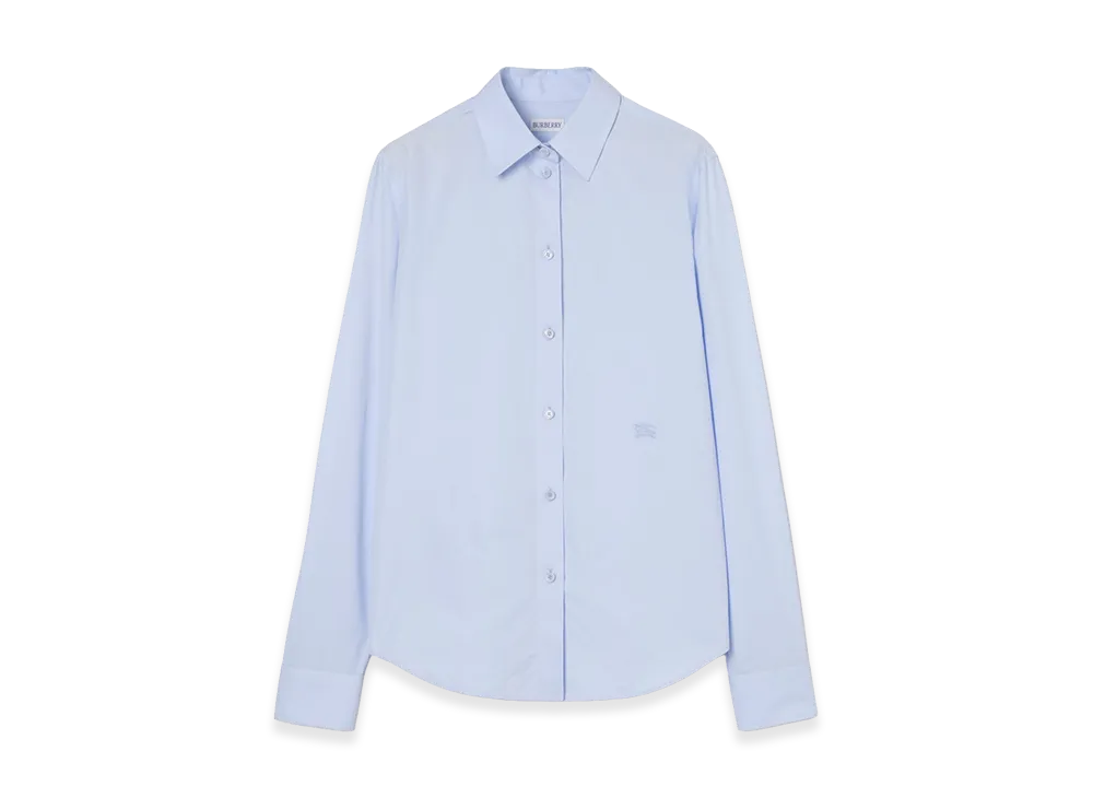 Burberry Women's Regular Fit Cotton Poplin Formal Shirt "Agapanthus Blue"