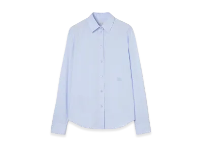 Burberry Women's Regular Fit Cotton Poplin Formal Shirt "Agapanthus Blue"