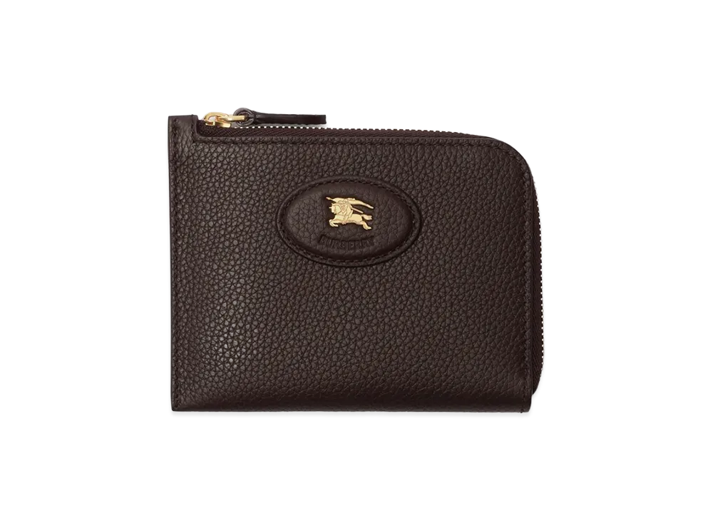 Burberry Women's Bloomsbury Zip Wallet & Card Case "Peat Brown/Sand Beige"