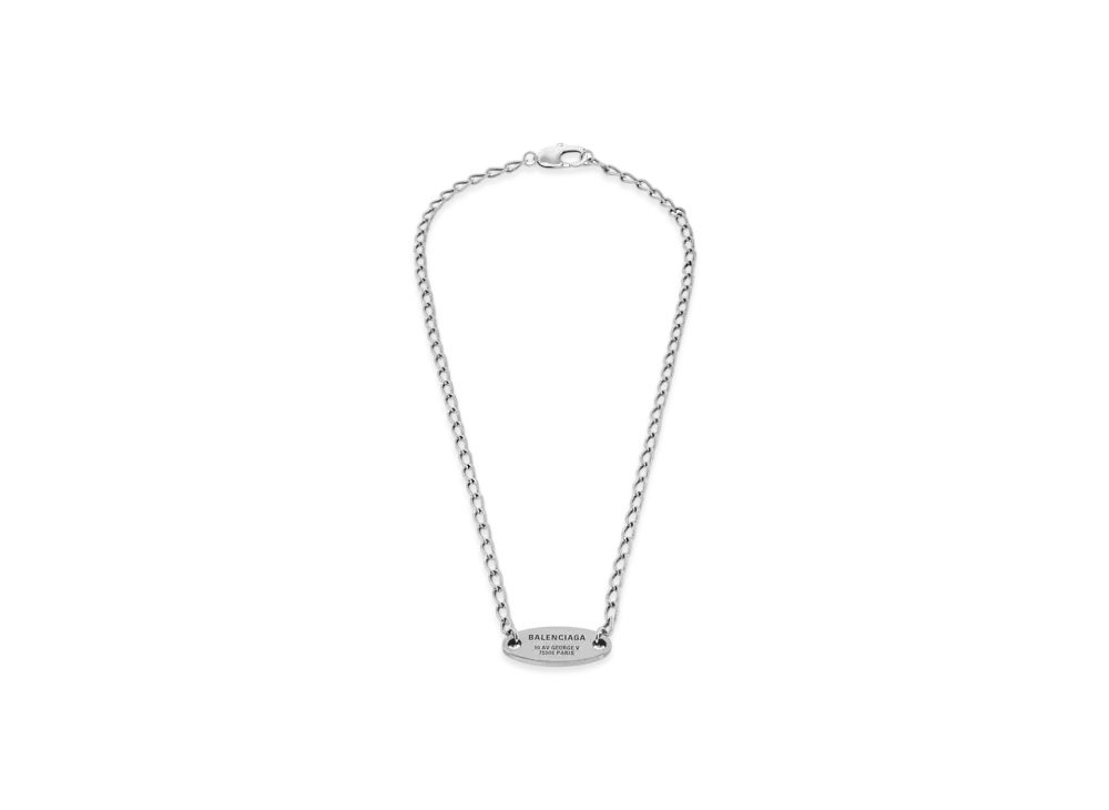 BALENCIAGA Everyday Necklace "Antique Silver"