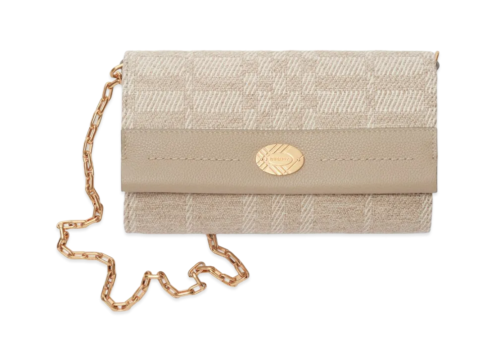 Burberry Women's Cotswolds Chain Strap Wallet "Natural Beige"