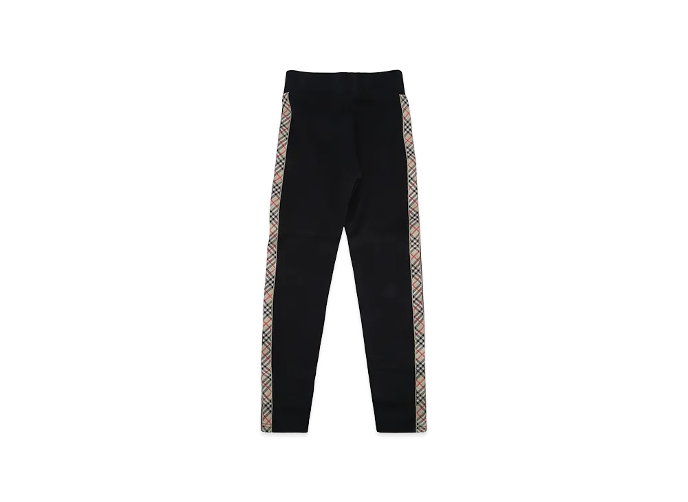 Burberry Kids KG4 Devan Check Tape Trousers "Black"