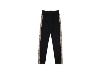 Burberry Kids KG4 Devan Check Tape Trousers "Black"