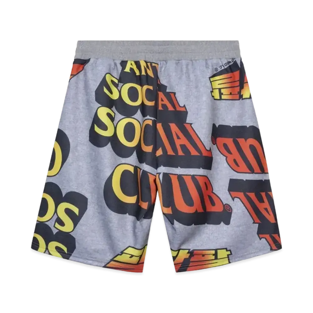 ANTI SOCIAL SOCIAL CLUB FA22 Whisped Grey Terry Fleece Shorts "Grey"