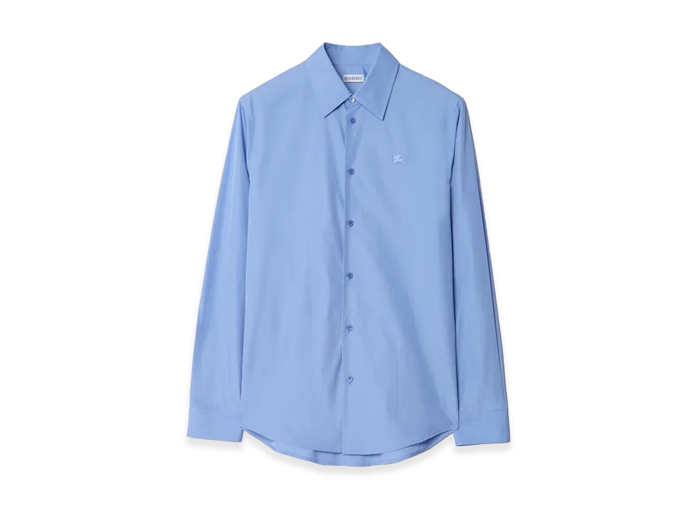 Burberry Regular Fit Cotton Poplin Shirt "Cornflower Blue"
